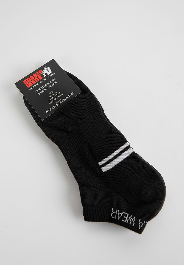 Gorilla Wear Quarter Socks 2-Pack - Black