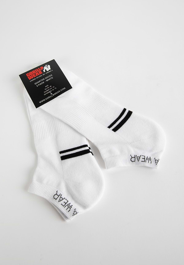 Gorilla Wear Quarter Socks 2-Pack - White