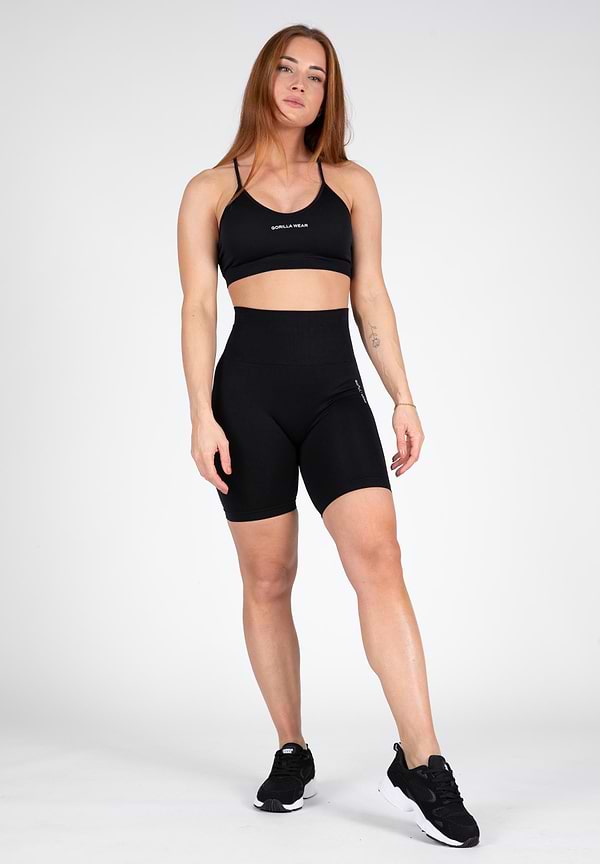 Gorilla Wear Quincy Seamless Cycling Shorts - Black