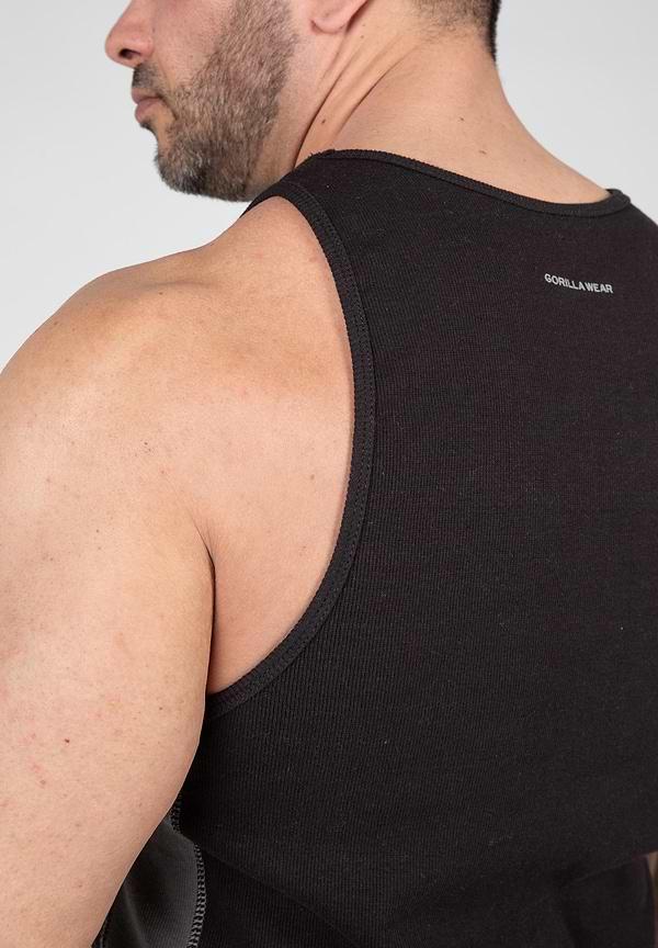 Gorilla Wear Richmond Rib Tank Top - Black/Gray