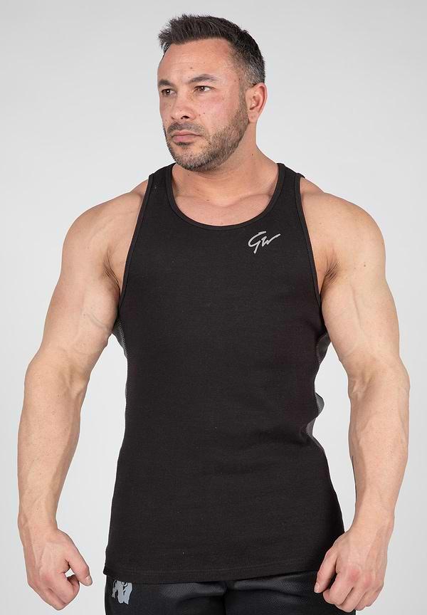 gorilla wear Richmond Rib Tank Top - Black/Gray