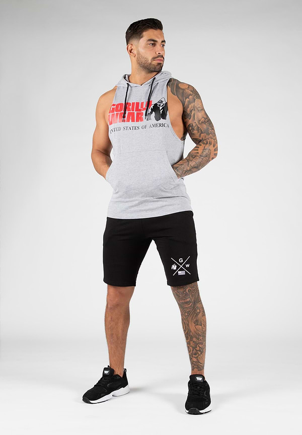 Gorilla Wear Rogers Hooded Tank Top - Gray Melange