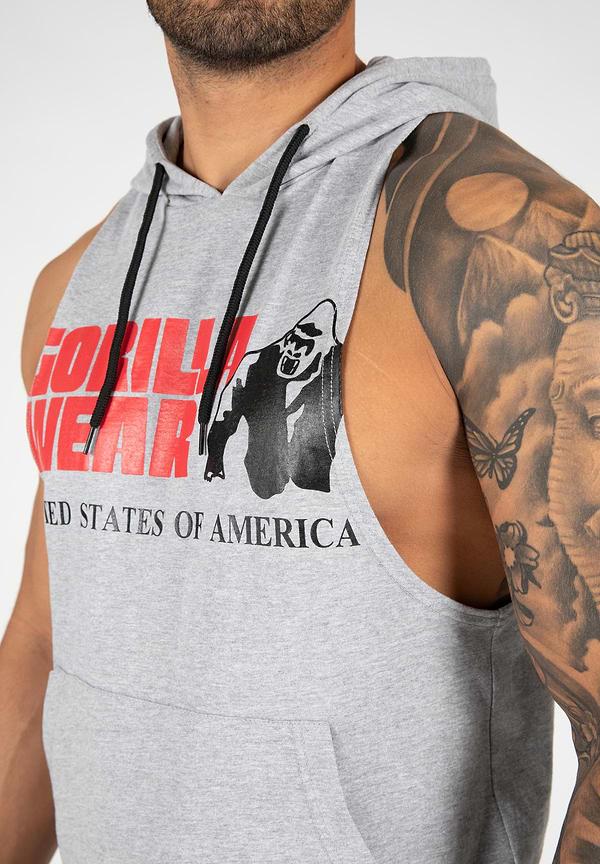 Gorilla Wear Rogers Hooded Tank Top - Gray Melange