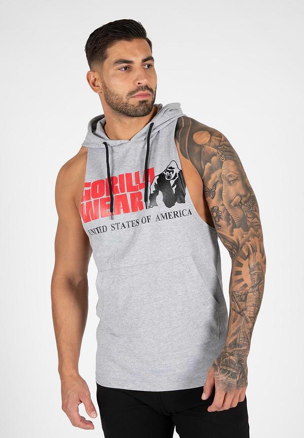 gorilla wear Rogers Hooded Tank Top - Gray Melange