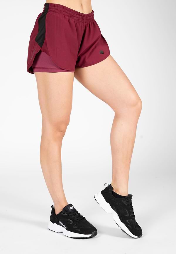 Gorilla Wear Salina 2-In-1 Shorts - Burgundy
