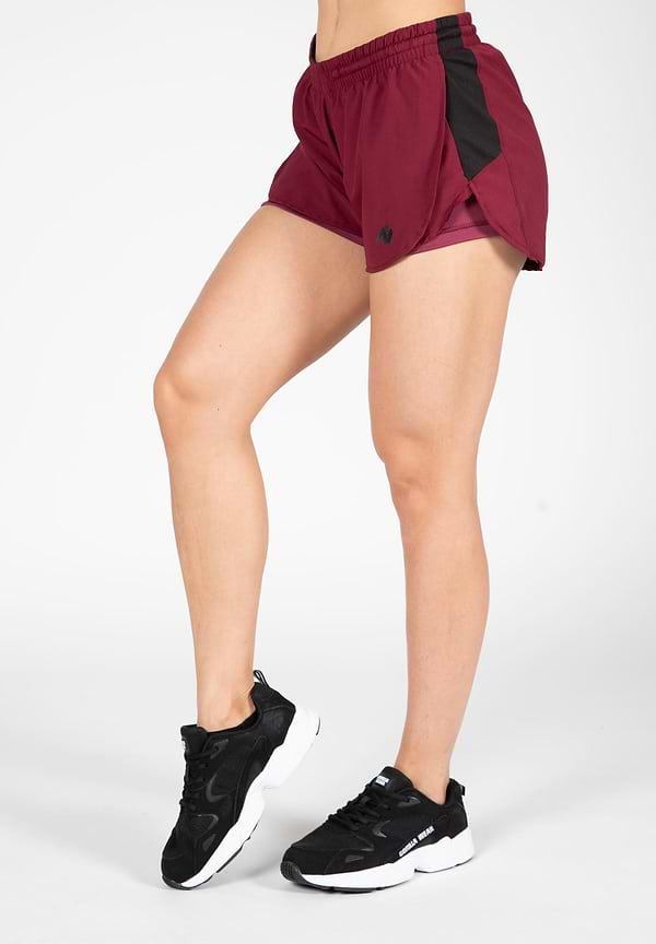 gorilla wear Salina 2-In-1 Shorts - Burgundy