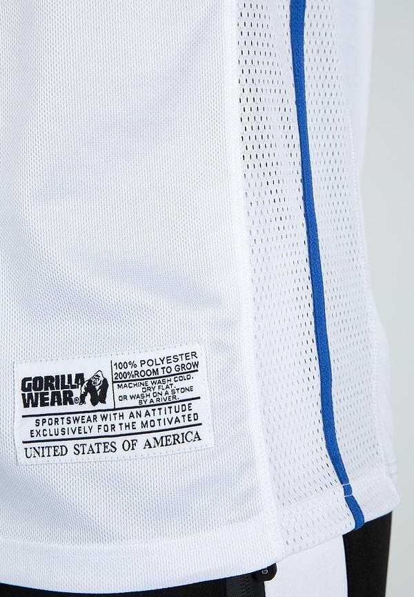 Gorilla Wear San Mateo Jersey Tank Top - White/Blue