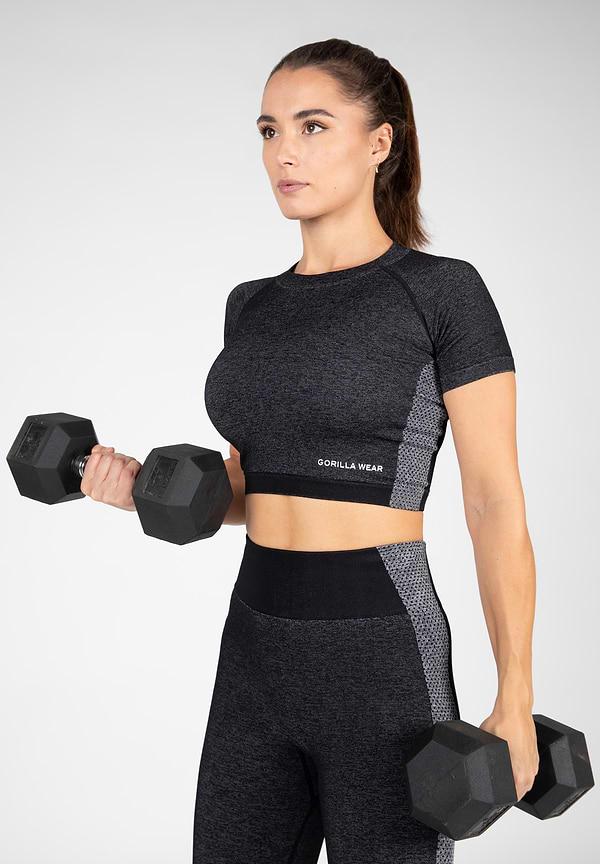 Gorilla Wear Selah Seamless Crop Top - Black