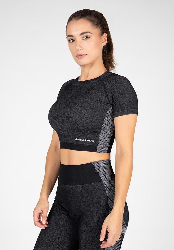 gorilla wear Selah Seamless Crop Top - Black