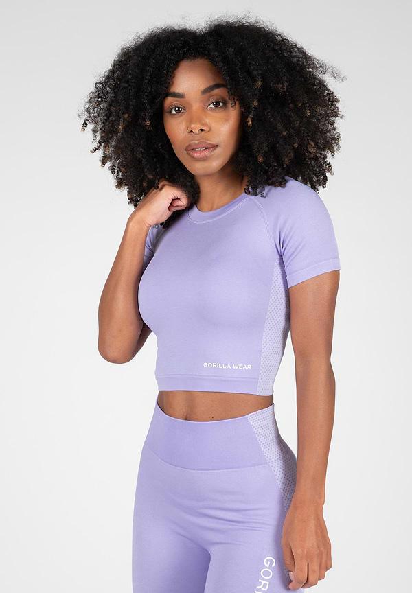 gorilla wear Selah Seamless Crop Top - Lilac