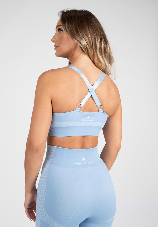 Gorilla Wear Selah Seamless Sports Bra - Light Blue