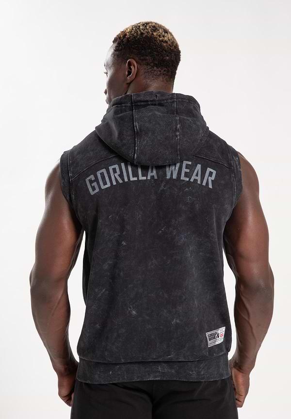 Gorilla Wear Silverdale Sleeveless Hoodie- Black
