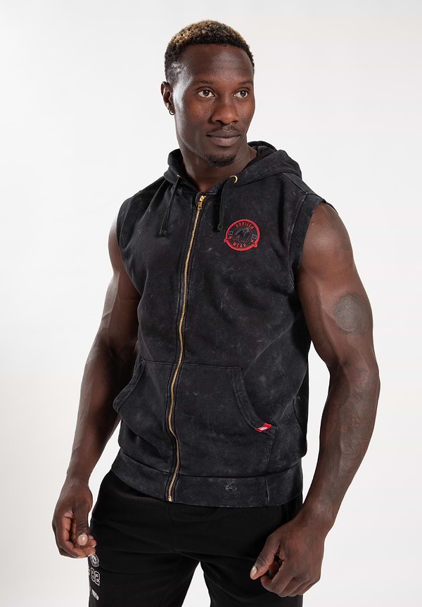 gorilla wear Silverdale Sleeveless Hoodie- Black