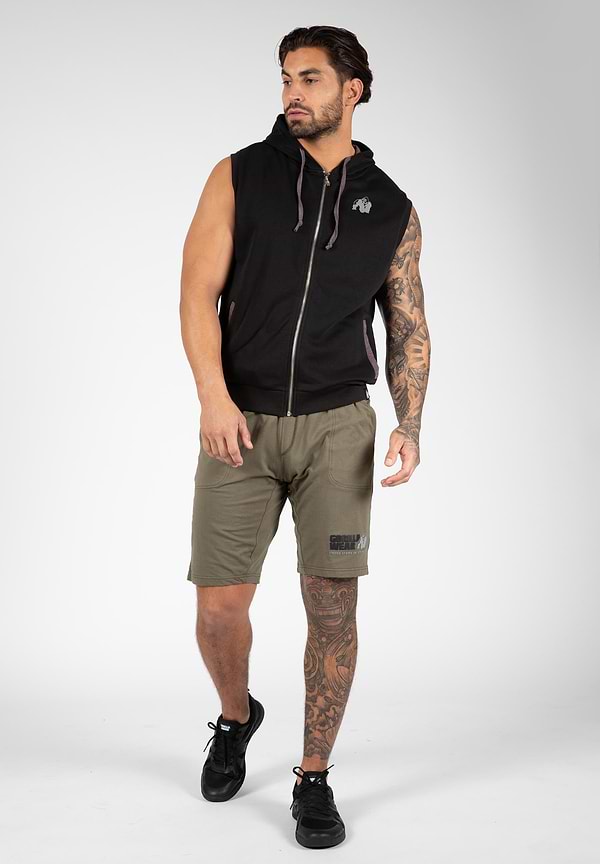 Gorilla Wear Springfield S/L Zipped Hoodie - Black