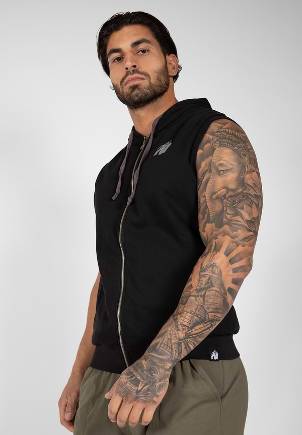 Gorilla Wear Springfield S/L Zipped Hoodie - Black