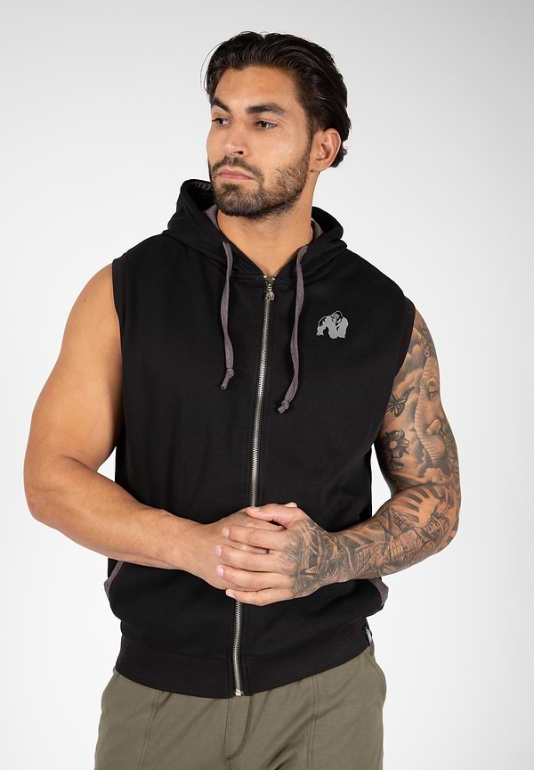 gorilla wear Springfield S/L Zipped Hoodie - Black