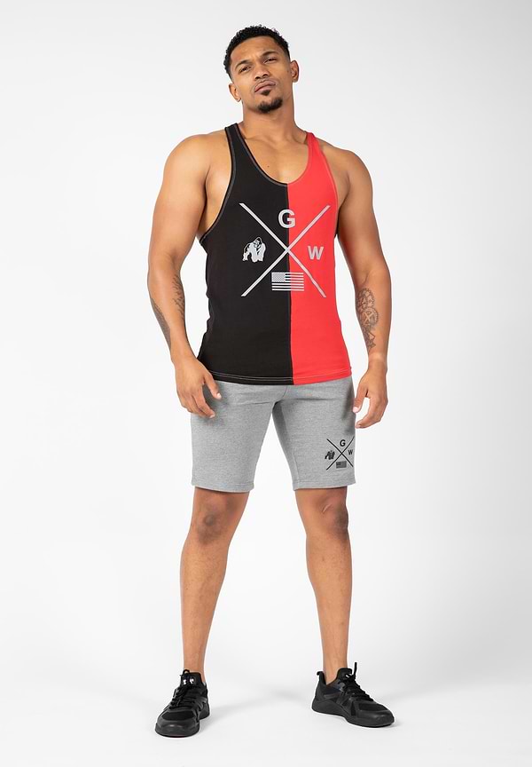 Gorilla Wear Sterling Stringer Tank Top - Black/Red