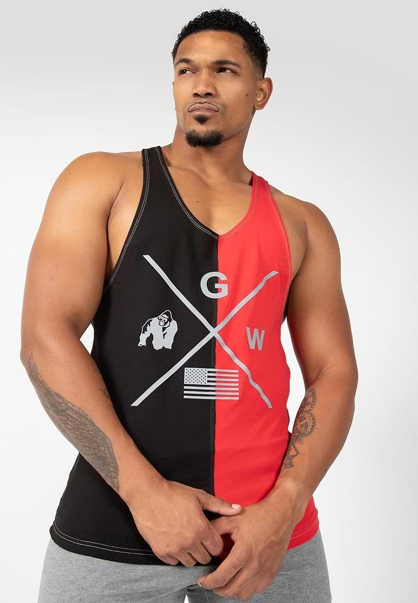 Gorilla Wear Sterling Stringer Tank Top - Black/Red