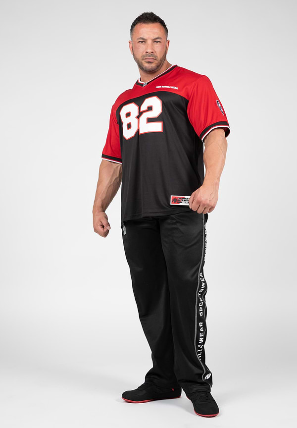 Gorilla Wear Trenton Football Jersey - Black/Red