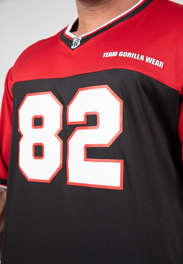 Gorilla Wear Trenton Football Jersey - Black/Red
