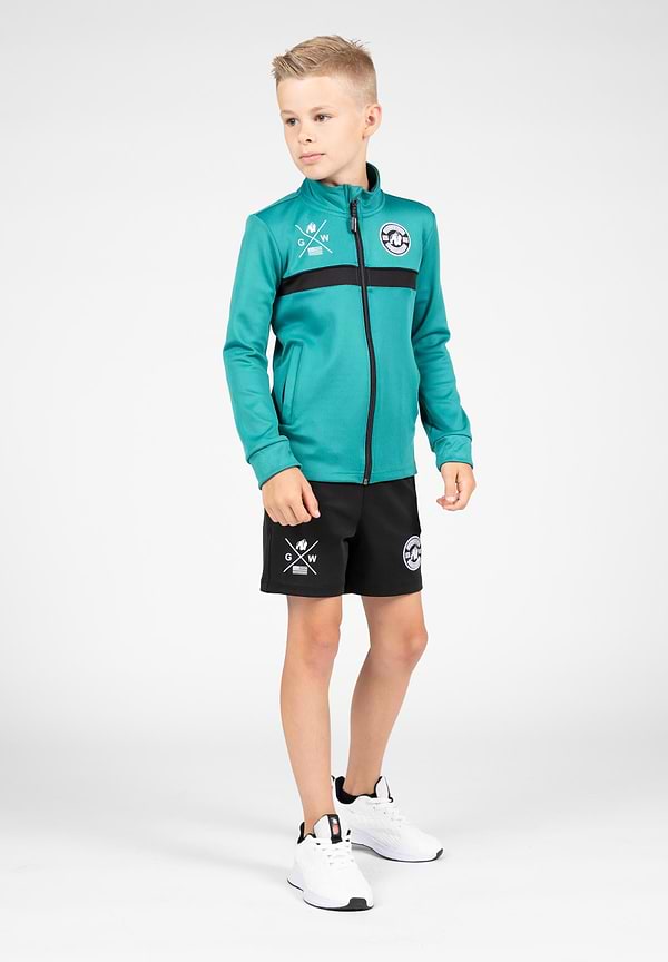 Gorilla Wear Vernon Kids Track Jacket - Teal Green