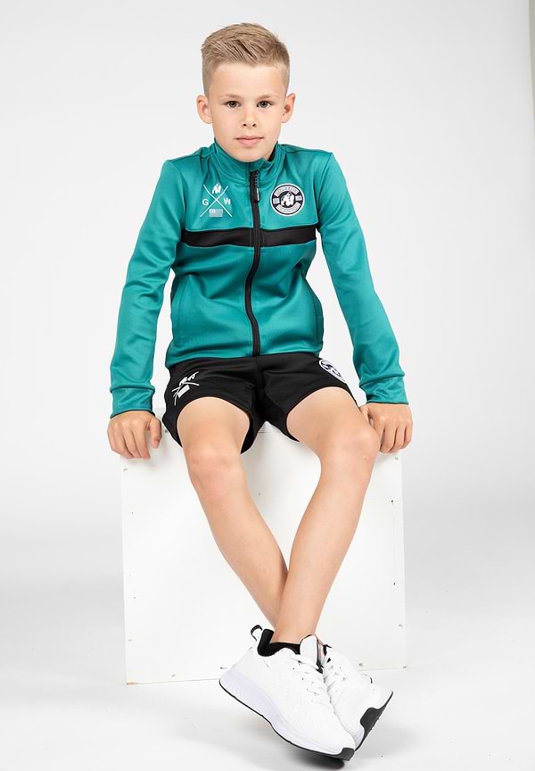 Gorilla Wear Vernon Kids Track Jacket - Teal Green