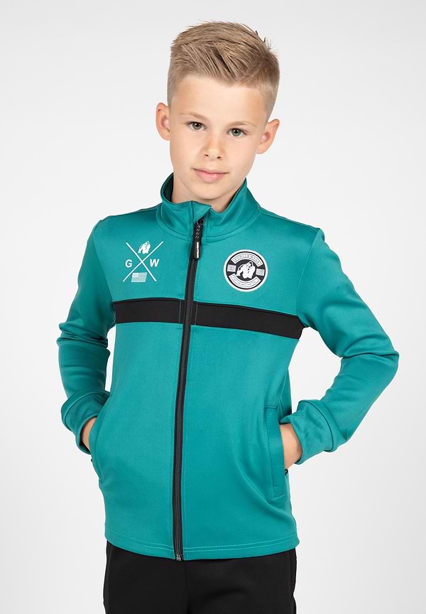gorilla wear Vernon Kids Track Jacket - Teal Green