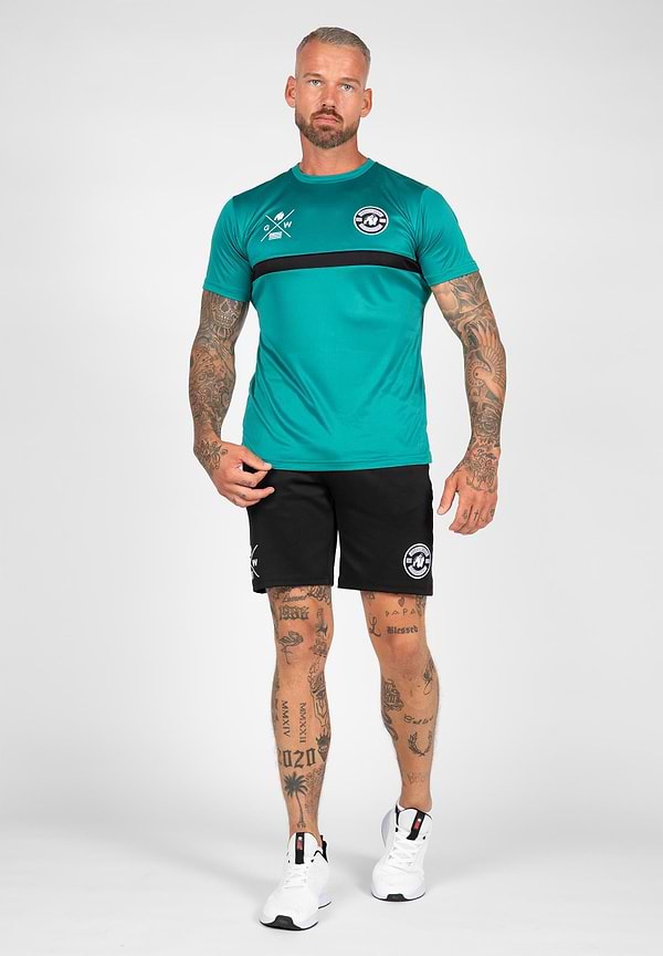 Gorilla Wear Vernon T-shirt - Black - Teal Green