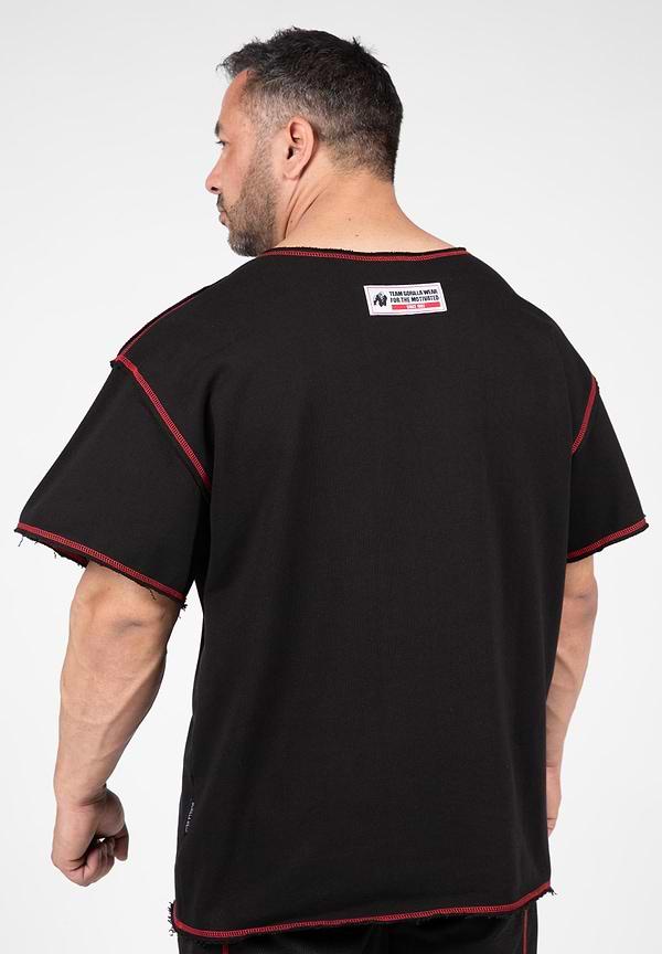Gorilla Wear Wallace Workout Top - Black/Red