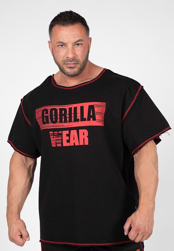 gorilla wear Wallace Workout Top - Black/Red
