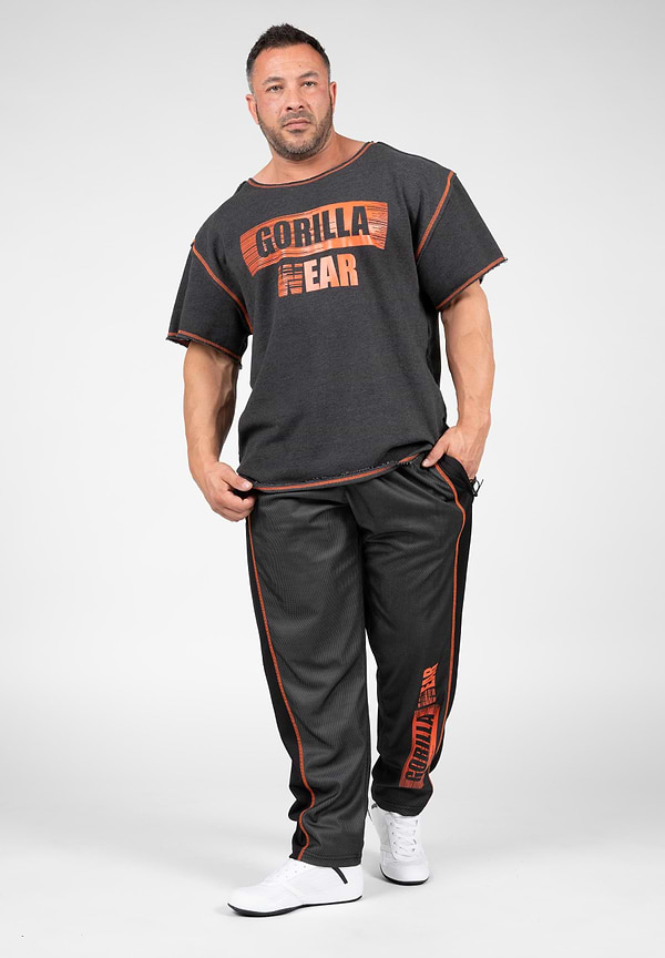 Gorilla Wear Wallace Workout Top -Gray/Orange