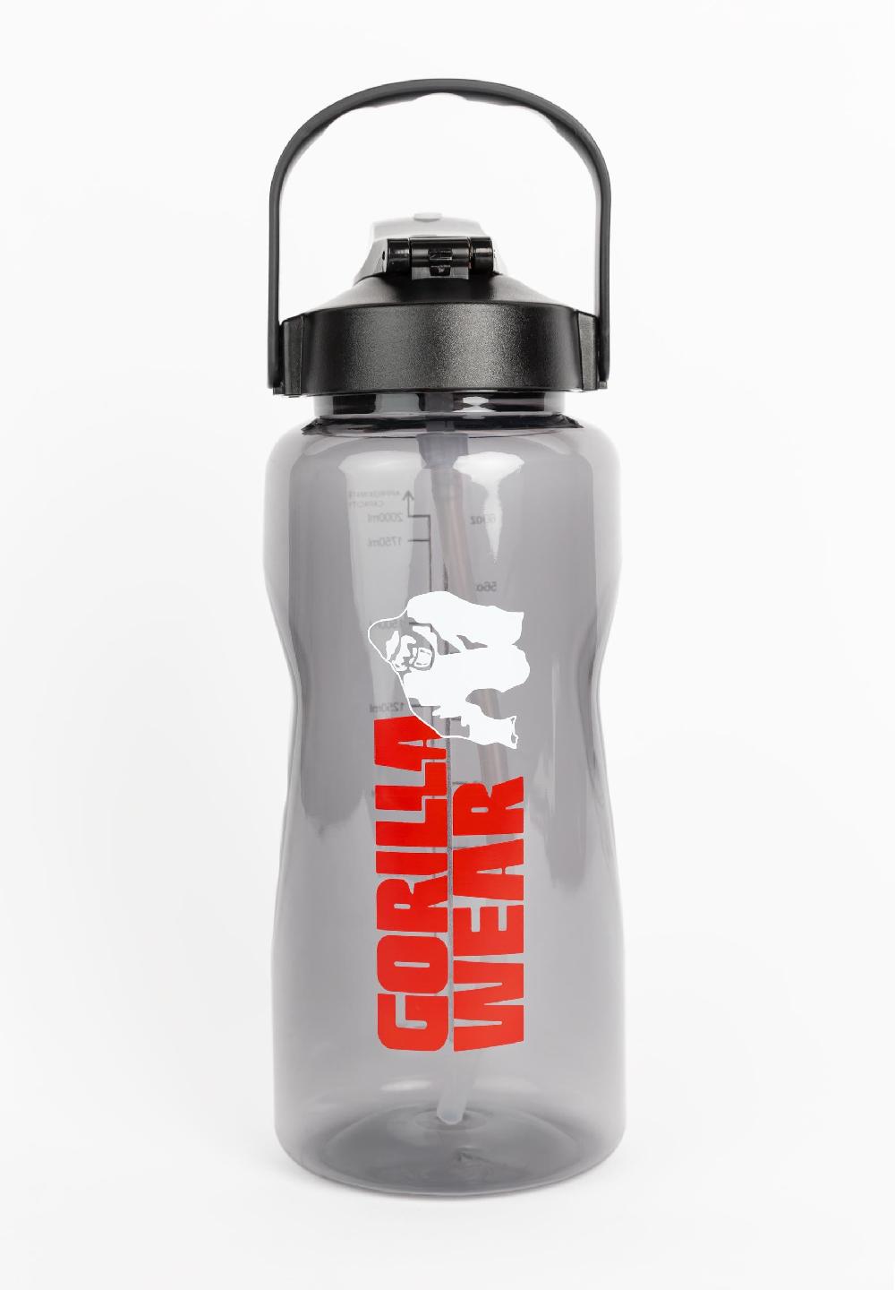 Gorilla Wear Water Bottle With Sleeve 2L - Black