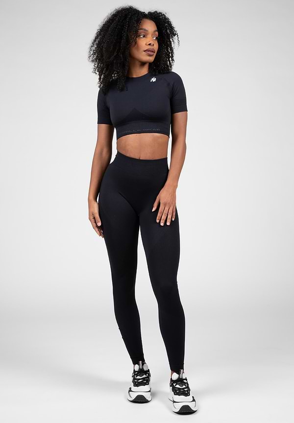 Gorilla Wear Whitney Seamless Crop Top - Black