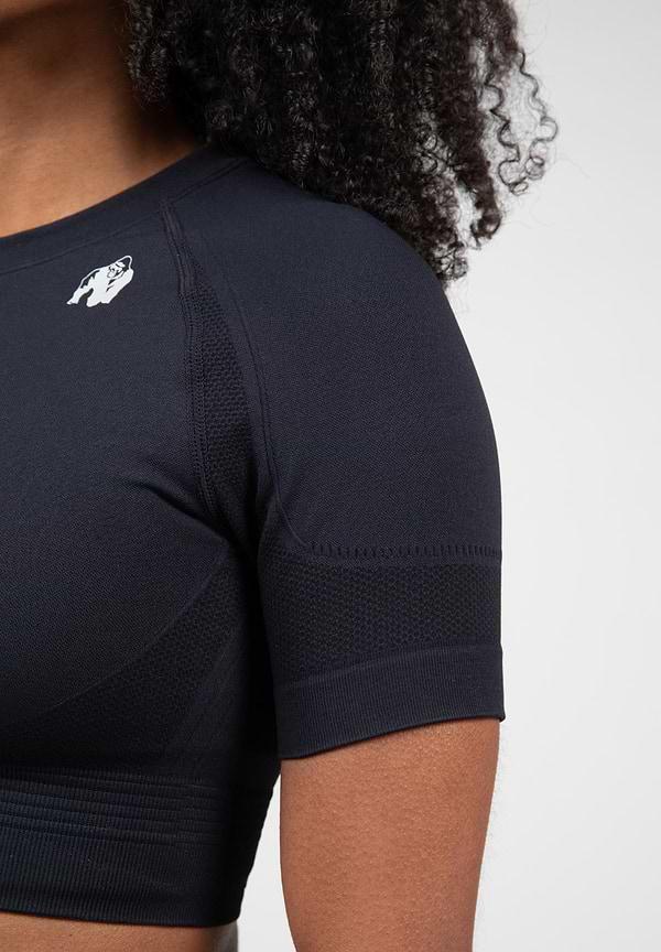 Gorilla Wear Whitney Seamless Crop Top - Black
