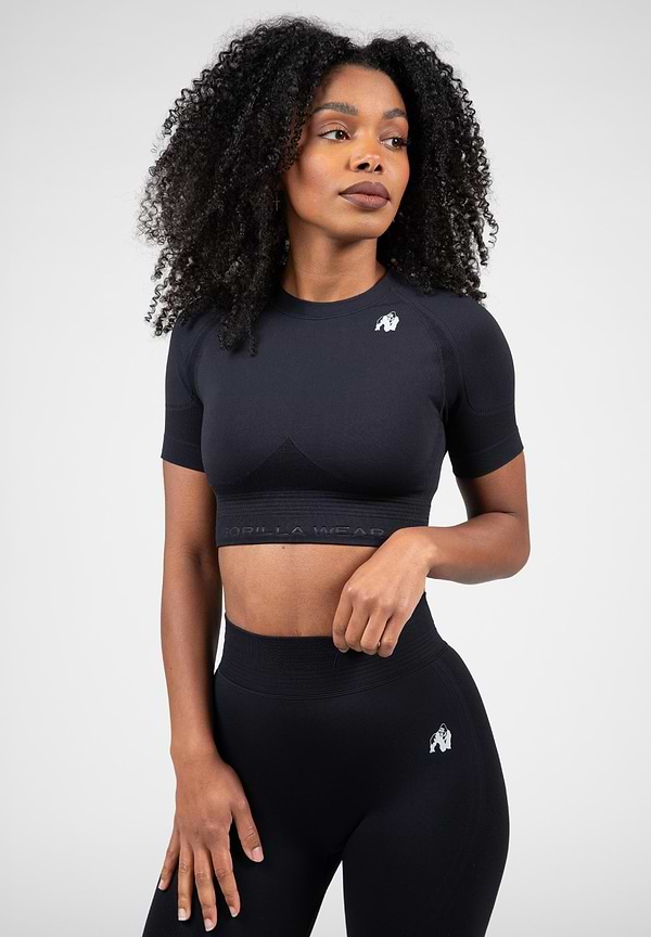 gorilla wear Whitney Seamless Crop Top - Black