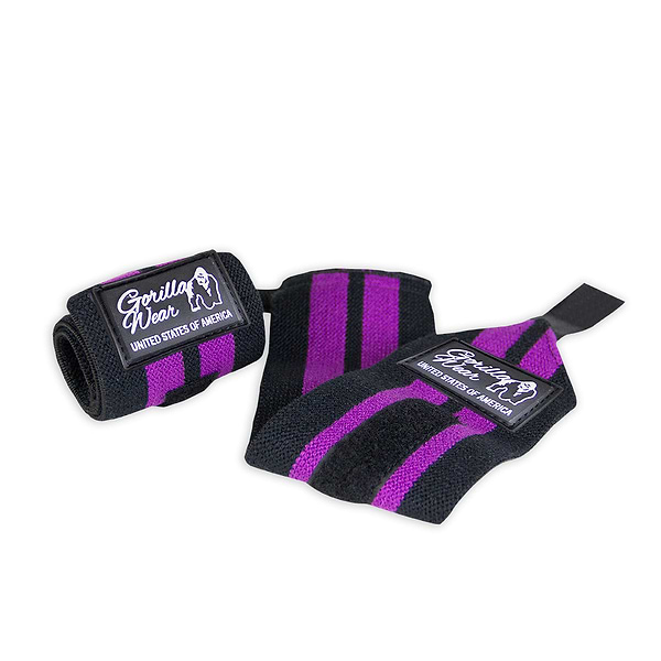 Gorilla Wear Women's Wrist Wraps - Black/Purple