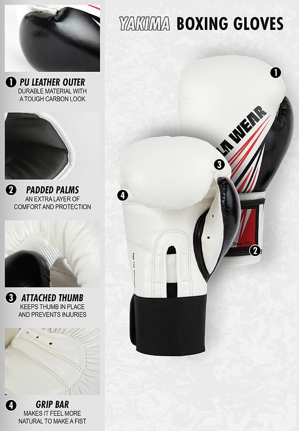 Gorilla Wear Yakima Boxing Gloves - White