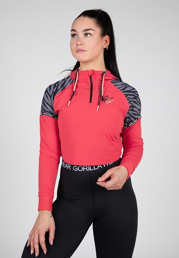 gorilla wear Zion Cropped Hoodie - Red