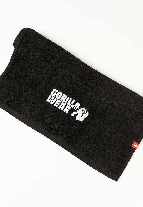 Gorilla Wear Zip Pccket Gym Towel - Black