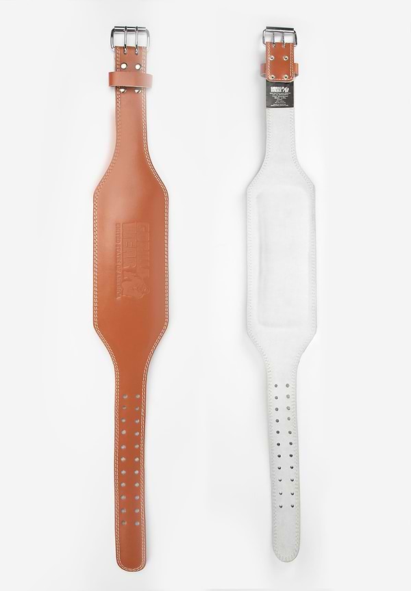 Gorilla Wear GW 6- Inch Padded Leather Lifting Belt - Brown