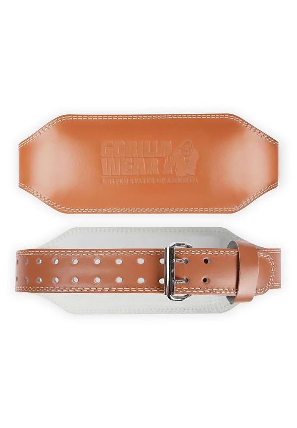 gorilla wear GW 6- Inch Padded Leather Lifting Belt - Brown