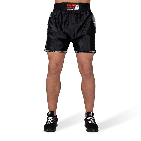 Gorilla Wear Henderson Muay Thai / Kickboxing Shorts - Black/Gray