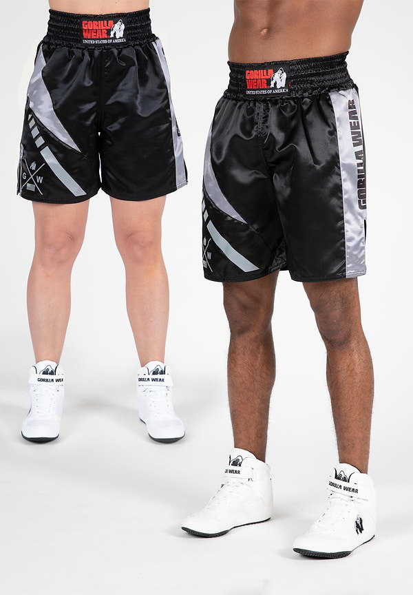 gorilla wear Hornell Boxing Shorts - Black/Gray - Unisex