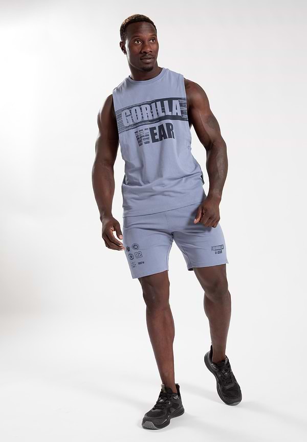 Gorilla Wear Lopez Drop Armhole Tank Top - Stone Wash Blue