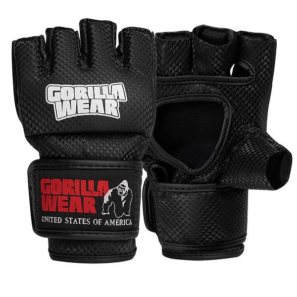 gorilla wear Manton MMA Gloves (With Thumb) - Black/White