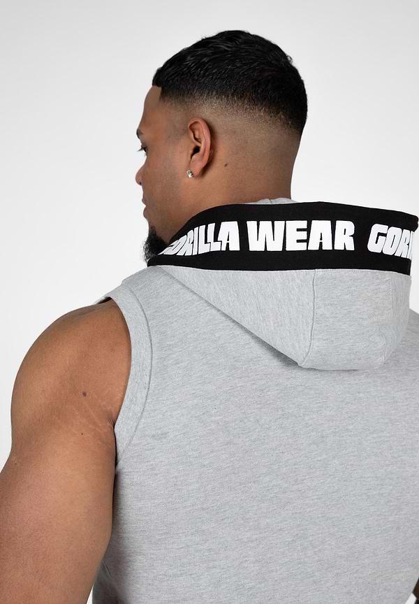 Gorilla Wear Milwaukee S/L Zipped Hoodie - Gray Melange