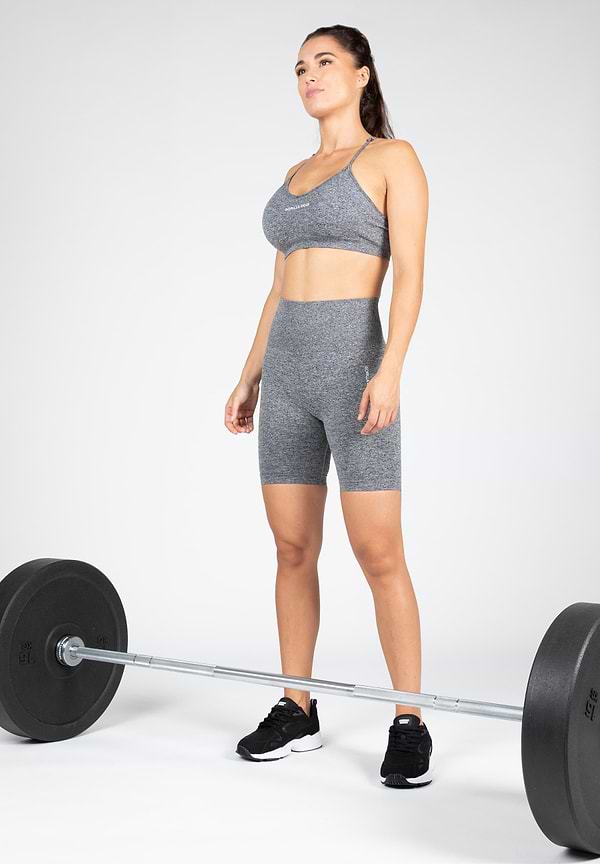 Gorilla Wear Quincy Seamless Cycling Shorts - Gray Melange