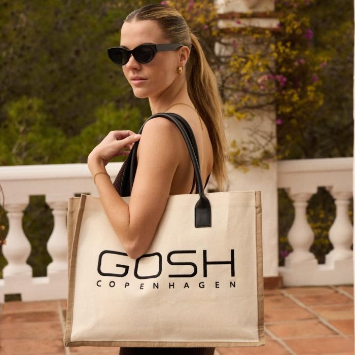 Gosh Copenhagen Canvas Bag Beige/Black