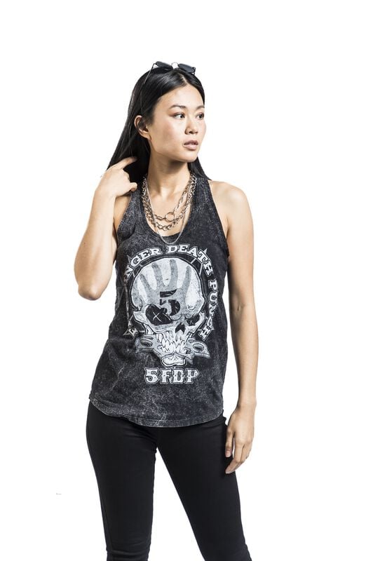 Gothicana By Emp "1 2 F U" Top Anthracite By Five Finger Death Punch