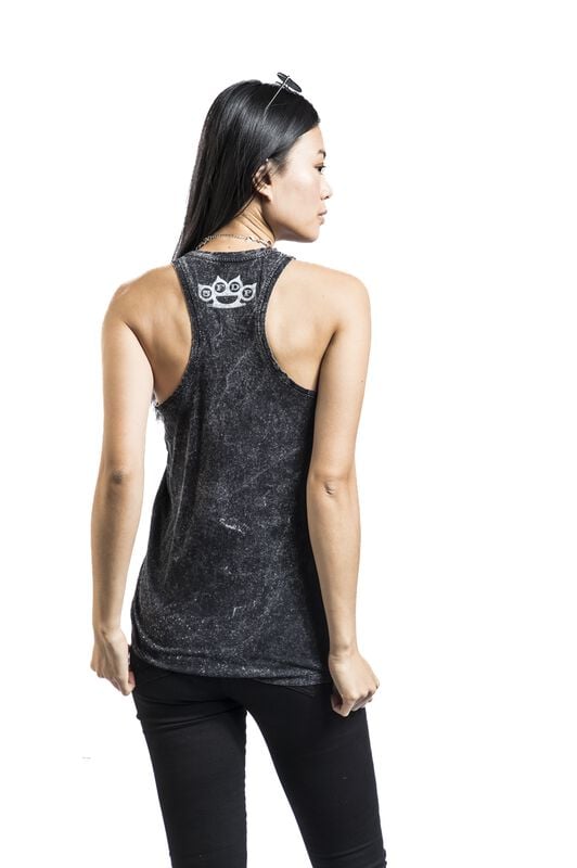 Gothicana By Emp "1 2 F U" Top Anthracite By Five Finger Death Punch